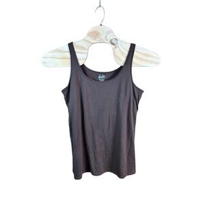 Kalon XL Chocolate Brown Tank with Built in Bra